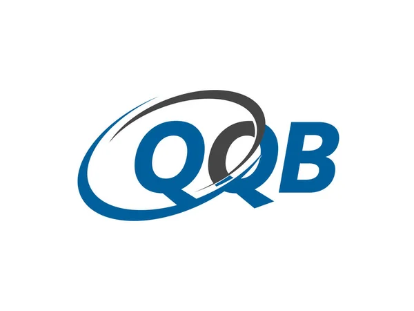 Qqb Lettera Creativo Moderno Elegante Swoosh Logo Design — Vettoriale Stock