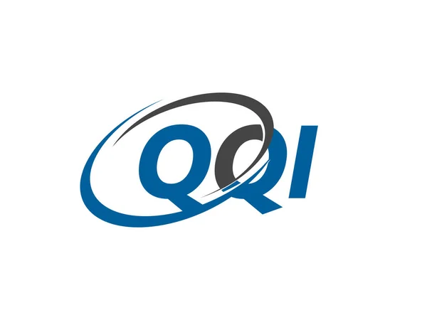 Qqi Επιστολή Δημιουργική Μοντέρνα Κομψό Σχεδιασμό Λογότυπο Swoosh — Διανυσματικό Αρχείο