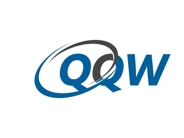 Qqw Dopis Kreativní Moderní Elegantní Swoosh Logo Design — Stockový vektor