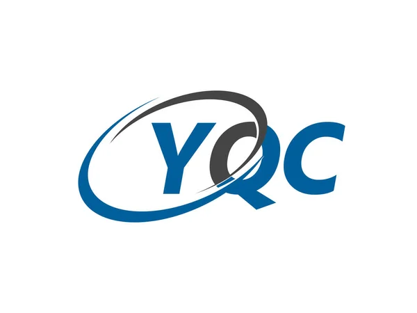 Yqc Carta Creativa Moderna Elegante Diseño Logotipo Swoosh — Archivo Imágenes Vectoriales