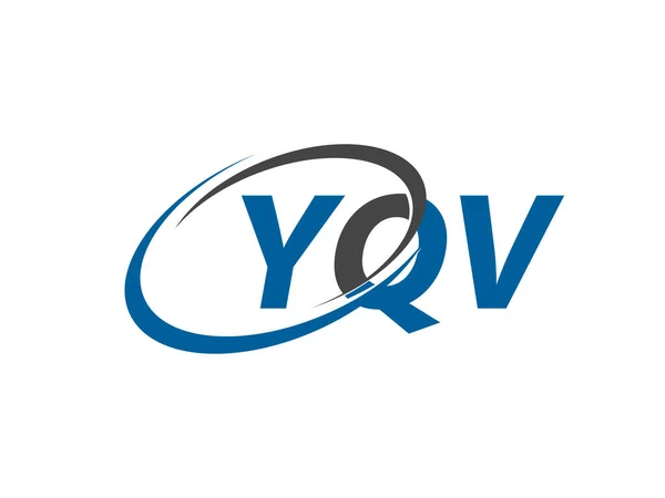 Yqv Буква Креативный Современный Элегантный Дизайн Логотипа Swoosh — стоковый вектор