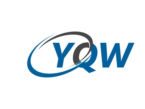 Yqw List Kreatywny Nowoczesny Elegancki Projekt Logo Swoosh — Wektor stockowy