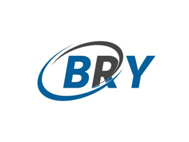 BRY harfli, modern, zarif logo tasarımı