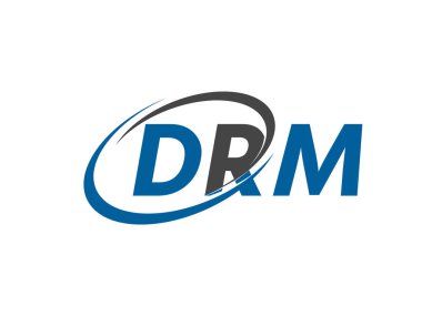 DRM harfi yaratıcı modern zarif logo tasarımı