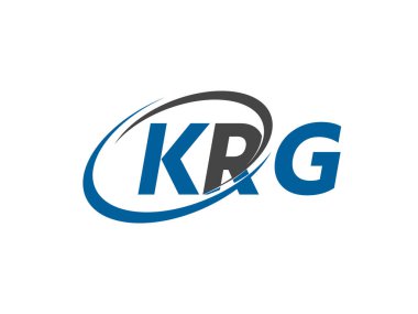 Krg yaratıcı logo tasarımı vektör çizimi