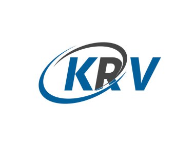 Krv yaratıcı logo tasarımı vektör çizimi