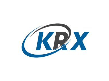 Krx yaratıcı logo tasarımı vektör çizimi