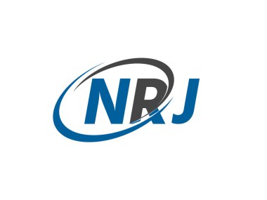 nrj yaratıcı logo tasarımı vektör çizimi