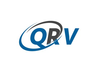 QRV harfi yaratıcı modern zarif logo tasarımı