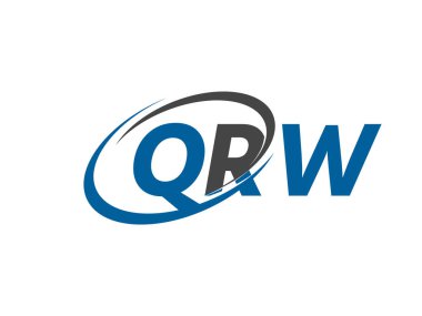QRW harfi yaratıcı modern zarif logo tasarımı