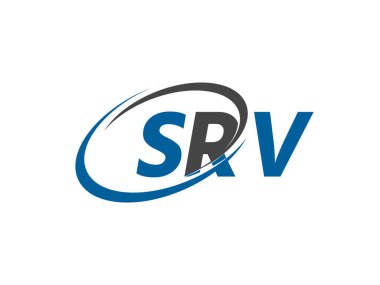 SRV harfi yaratıcı modern zarif logo tasarımı