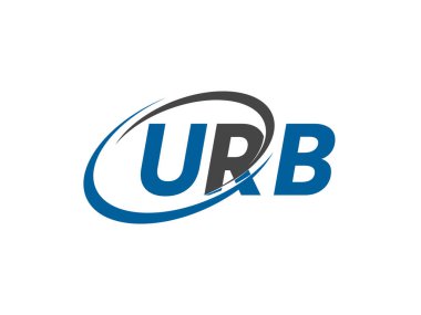 URB harfi, modern zarif logo tasarımı