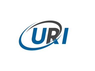URI harfi yaratıcı modern zarif logo tasarımı