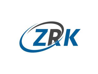 ZRK harfi yaratıcı modern zarif logo tasarımı