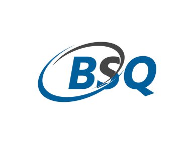 BSQ harfi yaratıcı modern zarif logo tasarımı