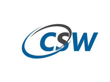 CSW harfi yaratıcı modern logo tasarımı