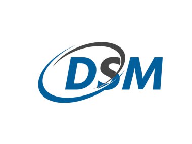 DSM harfi modern zarif logo tasarımı