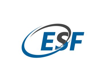 ESF harfi modern zarif logo tasarımı
