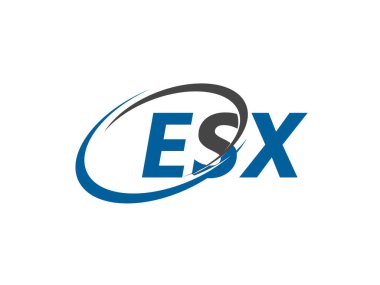 esx harfi yaratıcı modern zarif logo tasarımı