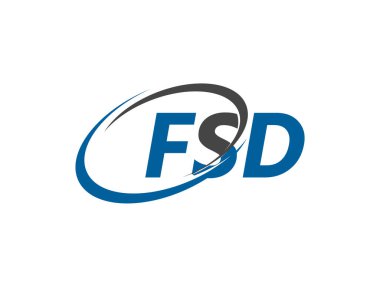 FSD mektup yaratıcı modern zarif logo tasarımı