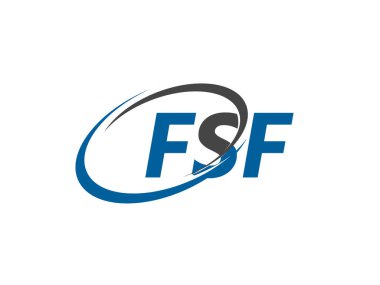 fsf harfi yaratıcı modern zarif logo tasarımı