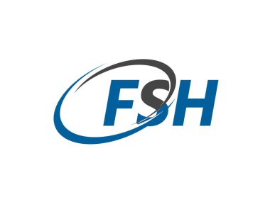 fsh harfi yaratıcı modern zarif logo tasarımı
