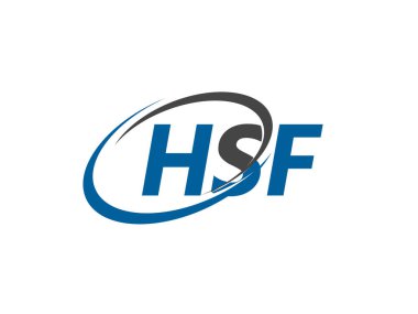 HSF harfi modern zarif logo tasarımı
