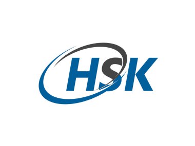 HSK harfi yaratıcı modern zarif logo tasarımı