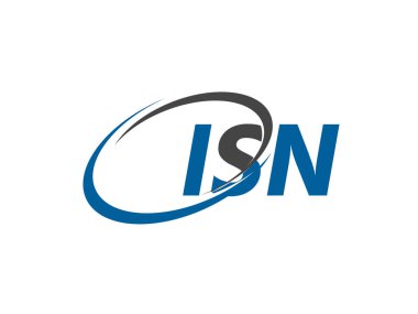 ISN harfi yaratıcı modern zarif logo tasarımı