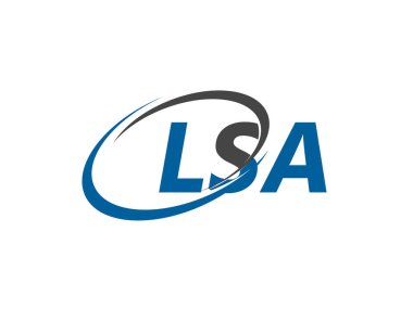  LSA harfi yaratıcı modern zarif logo tasarımı