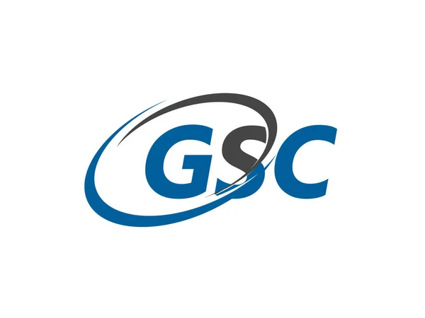 Gsc Carta Creativa Moderno Elegante Logotipo Diseño — Vector de stock