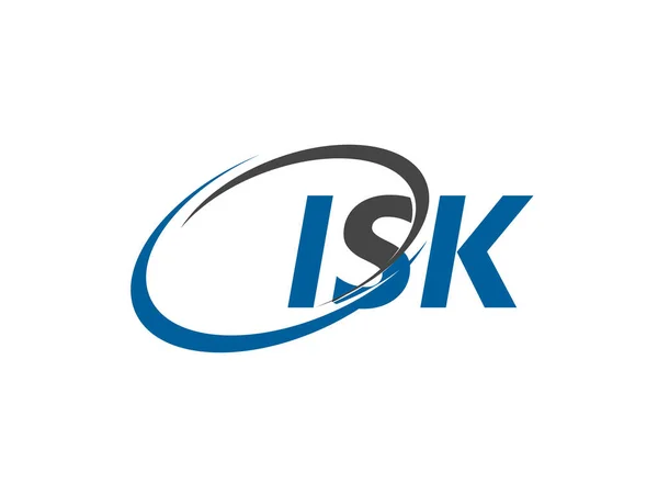 Isk Brev Kreativ Modern Elegant Logotyp Design — Stock vektor