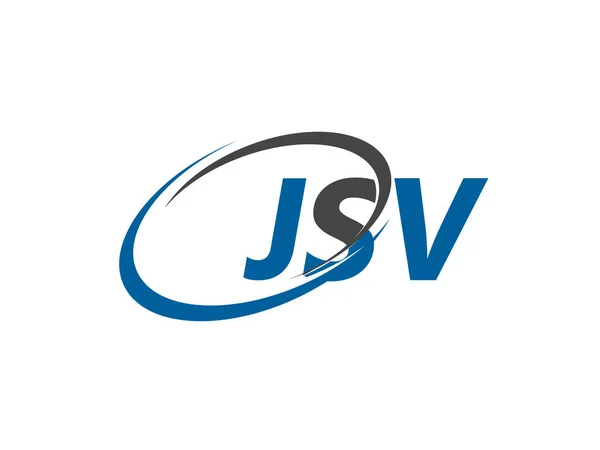 Jsv Лист Творчий Сучасний Елегантний Дизайн Логотипу — стоковий вектор