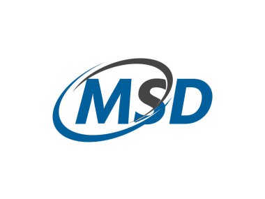 MSD harfi yaratıcı modern zarif logo tasarımı