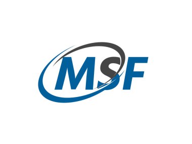 MSF harfi modern zarif logo tasarımı