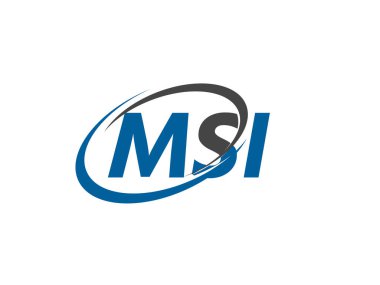 MSI harfi yaratıcı modern zarif logo tasarımı