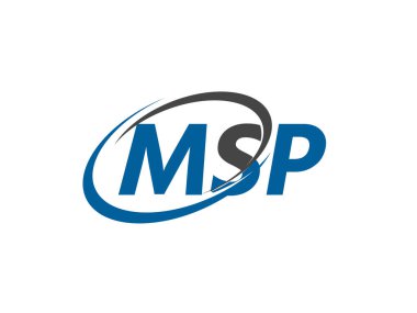 MSP harfi yaratıcı modern zarif logo tasarımı