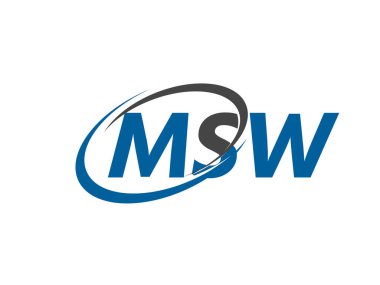 MSW harfli modern zarif logo tasarımı