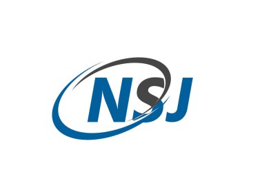 NSJ harfi yaratıcı modern logo tasarımı
