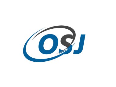 OSJ harfi modern zarif logo tasarımı