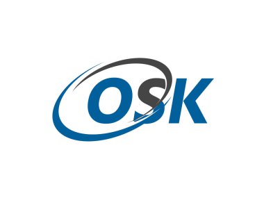 OSK harfi yaratıcı modern zarif logo tasarımı