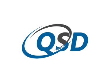 QSD harfi yaratıcı modern zarif logo tasarımı