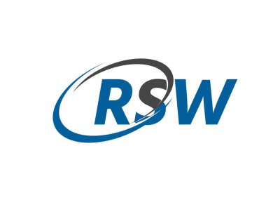 RSW harfli, modern, zarif logo tasarımı