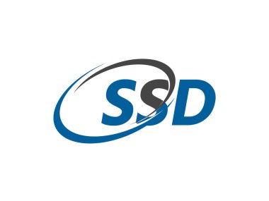 SSD harfi yaratıcı modern zarif logo tasarımı