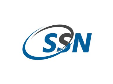 SSN harfi yaratıcı modern zarif logo tasarımı