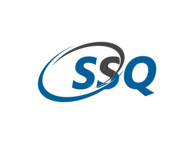 SSQ harfi yaratıcı modern zarif logo tasarımı