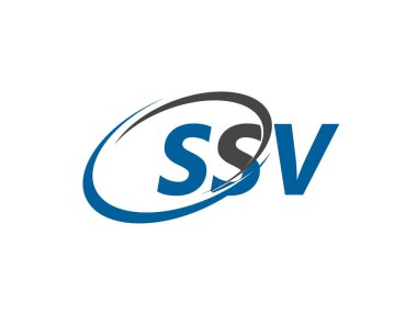 SSV harfi yaratıcı modern zarif logo tasarımı