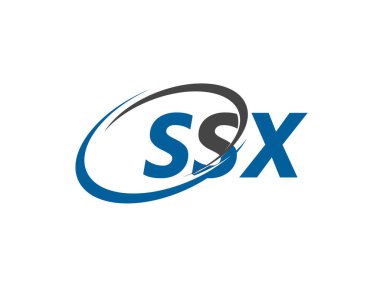 SSX harfi yaratıcı modern zarif logo tasarımı