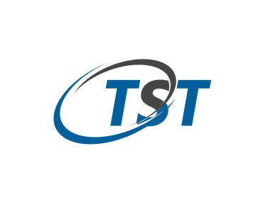 TST harfi yaratıcı modern zarif logo tasarımı