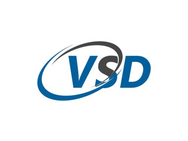 VSD mektup yaratıcı modern zarif logo tasarımı